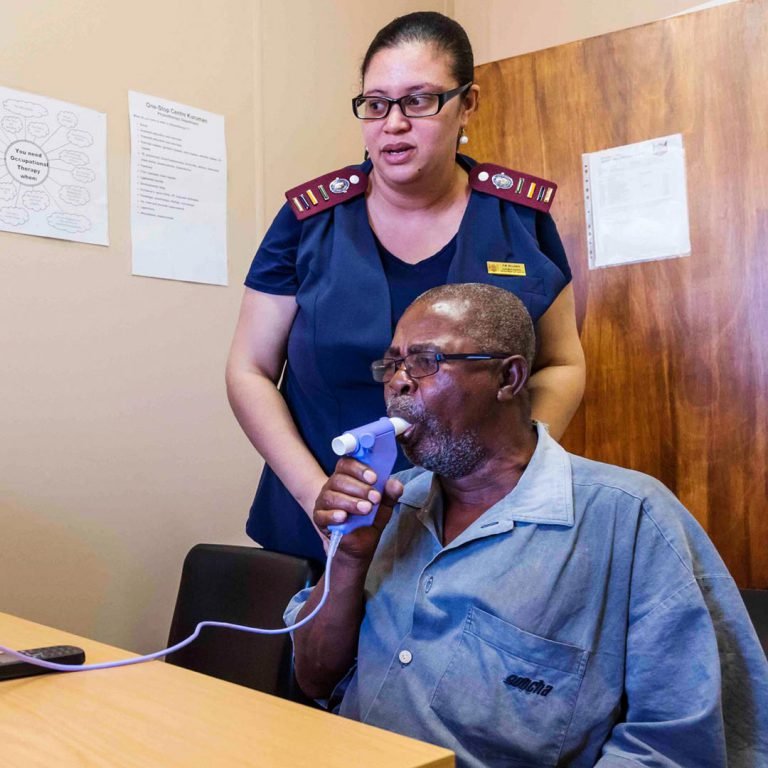 Lung capaciity testing, South Africa